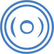 Icona stilizzata rappresentante un oblò di una lavatrice evocativa dei servizi di lavanderia