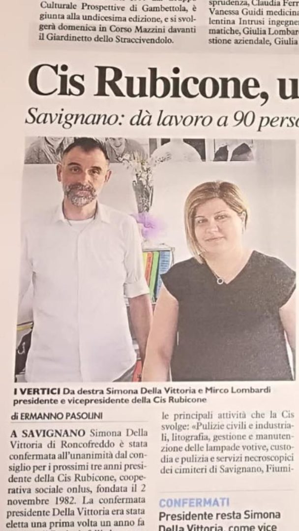 Immagine di giornale della presidente e del vicepresidente